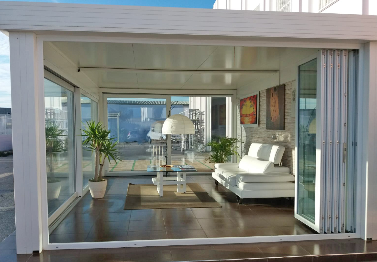 Vetrata a pacchetto PVC a taglio termico, completa di vetri atermici